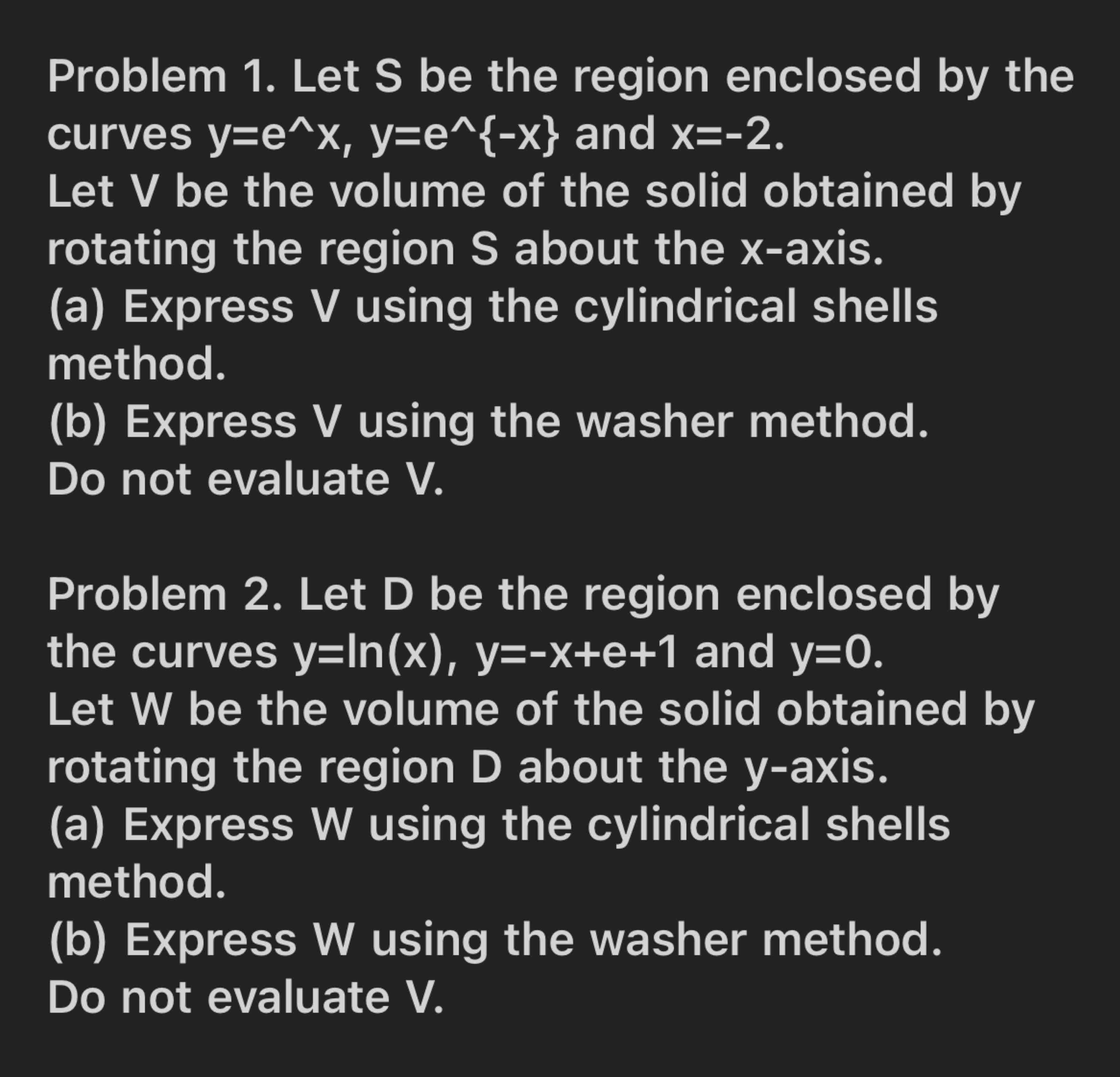 Problem 1 . Let S be the region enclosed by the