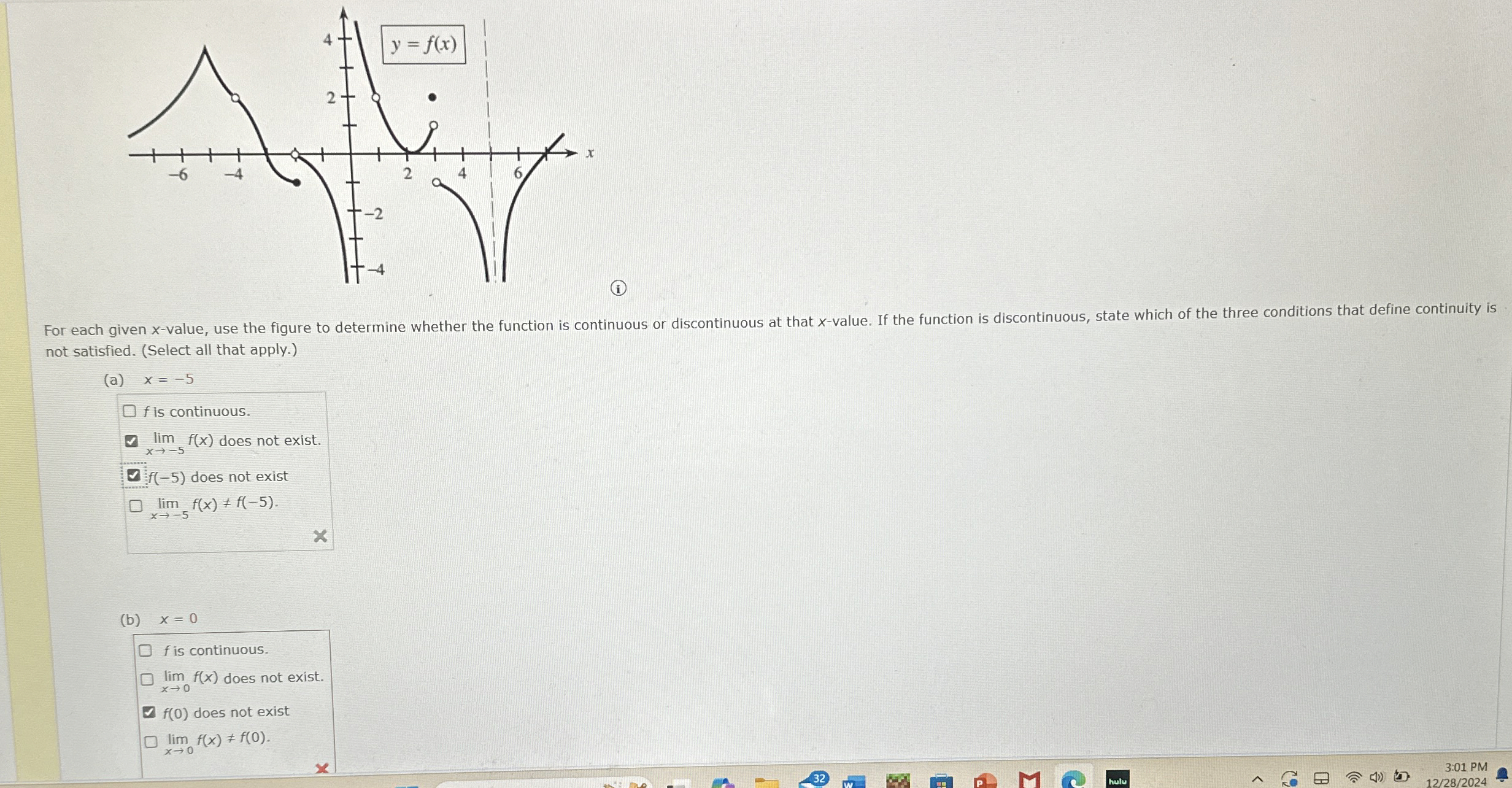 not satisfied. ( Select all that apply. ) ( a ) x