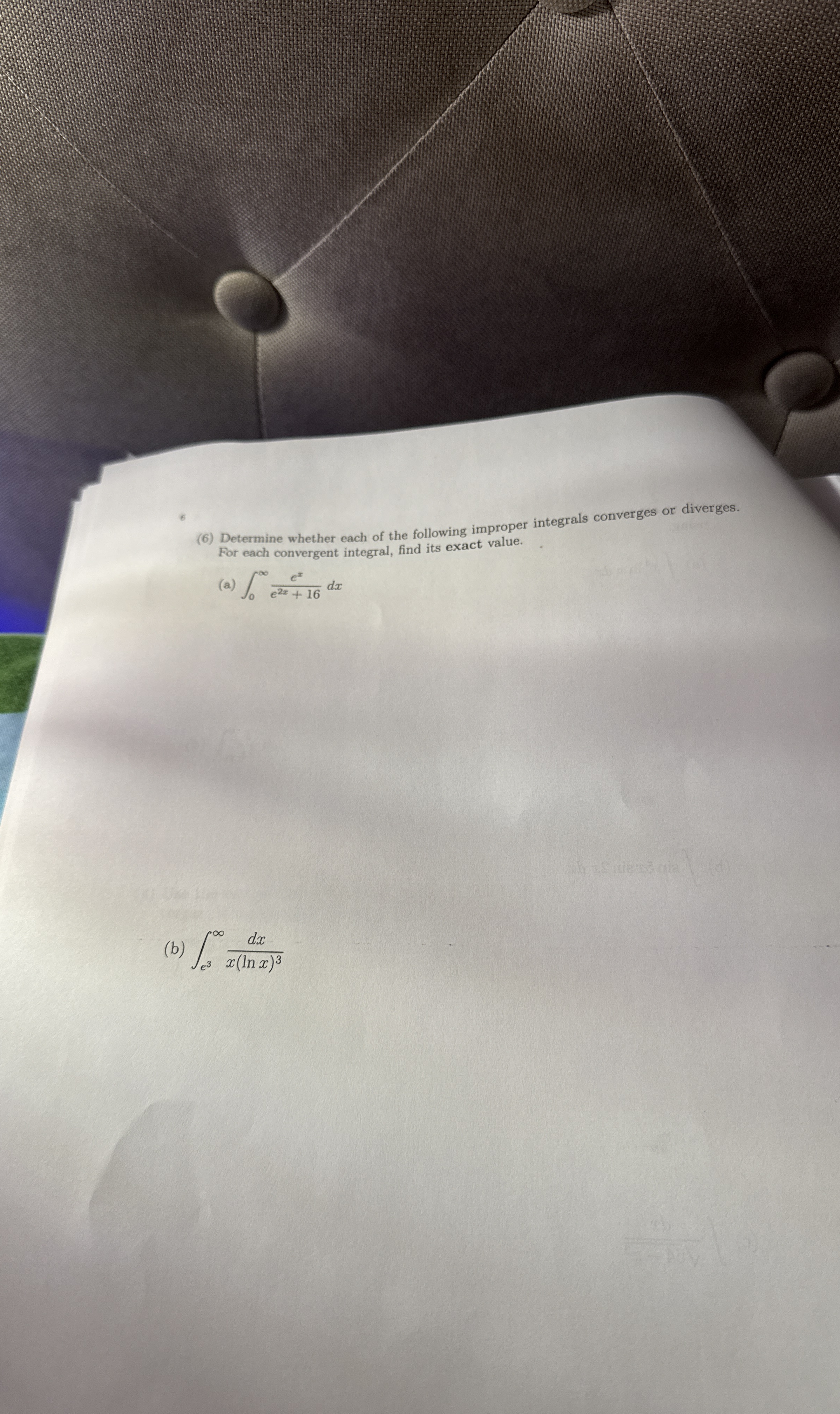 ( 6 ) Determine whether each of the following