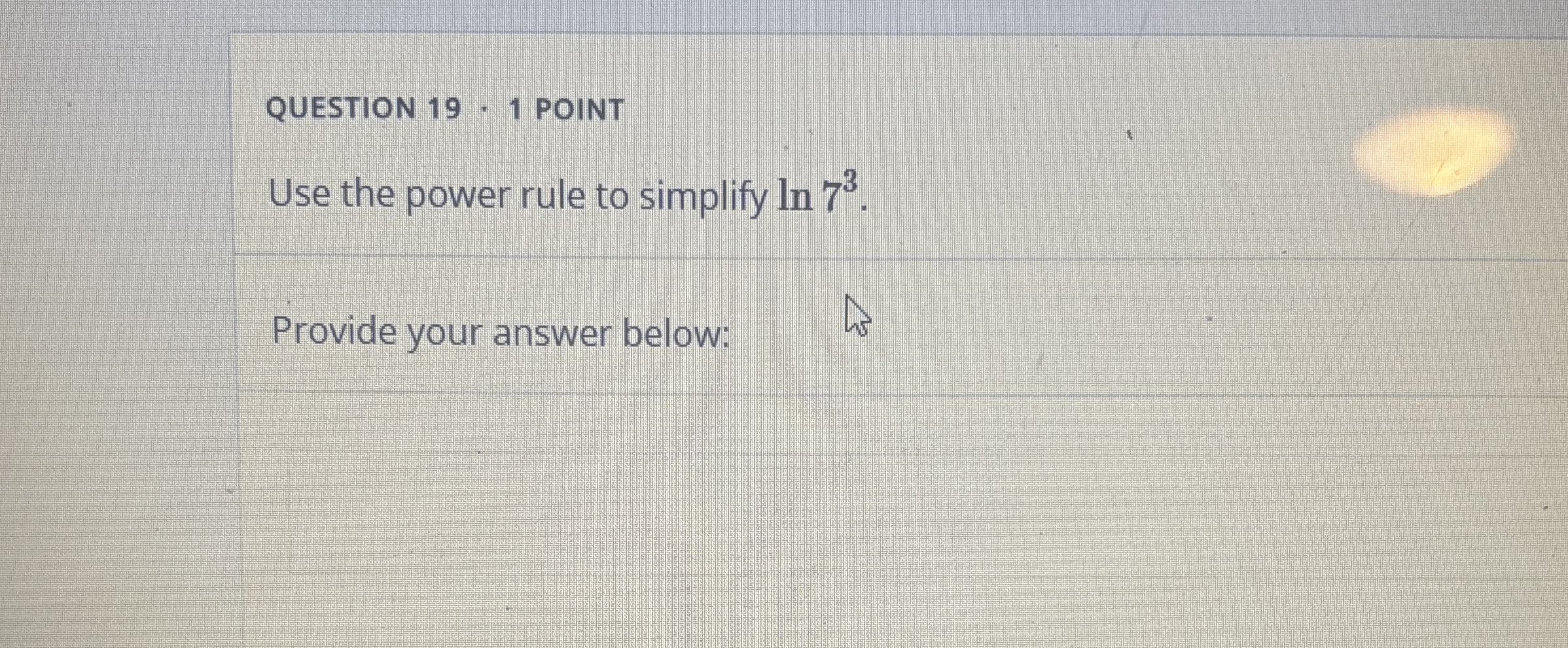 QUESTION 1 9 1 POINT Use the power rule to