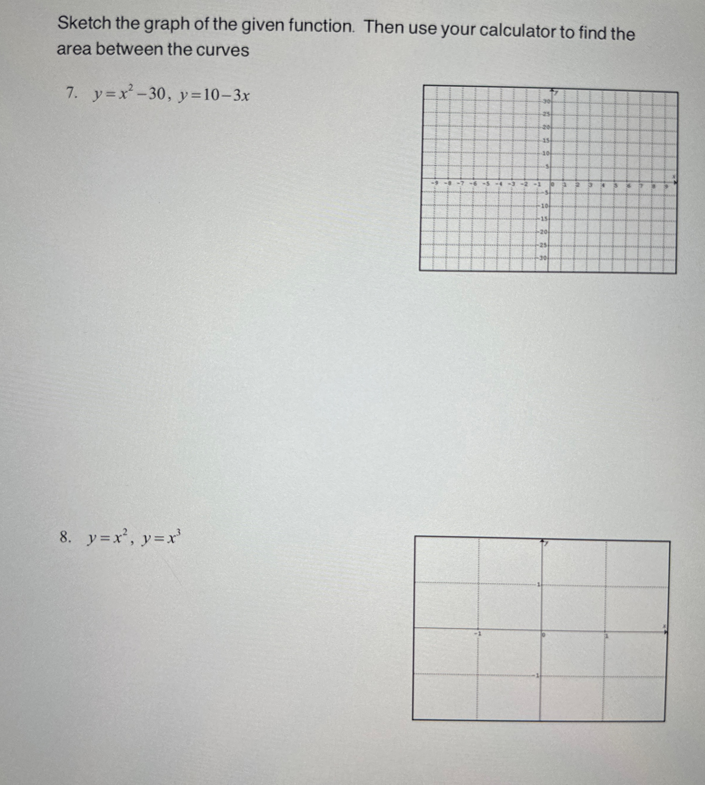 Sketch the graph of the given function. Then use