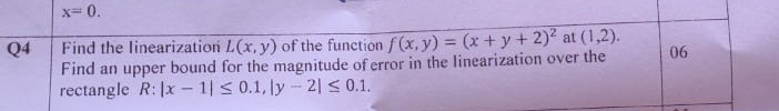 Find the linearizationi L ( x , y ) of the