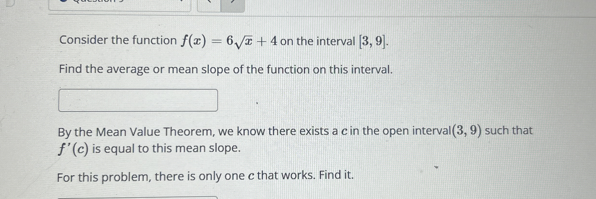 Consider the function f ( x ) = 6 x 2 + 4 on the