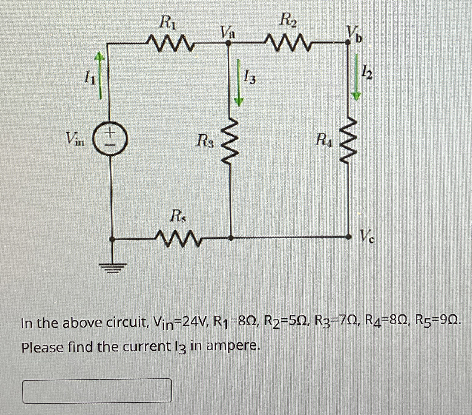In the above circuit, V i n = 2 4 V , R 1 = 8 , R