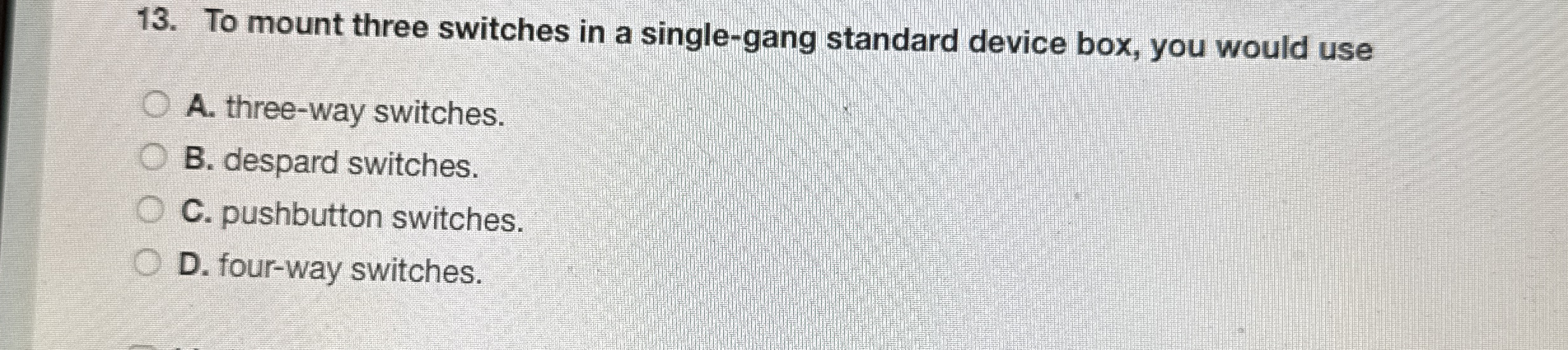 To mount three switches in a single - gang