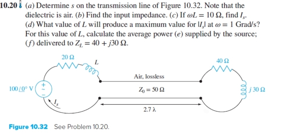 1 0 . 2 0 ( a ) Determine s on the transmission