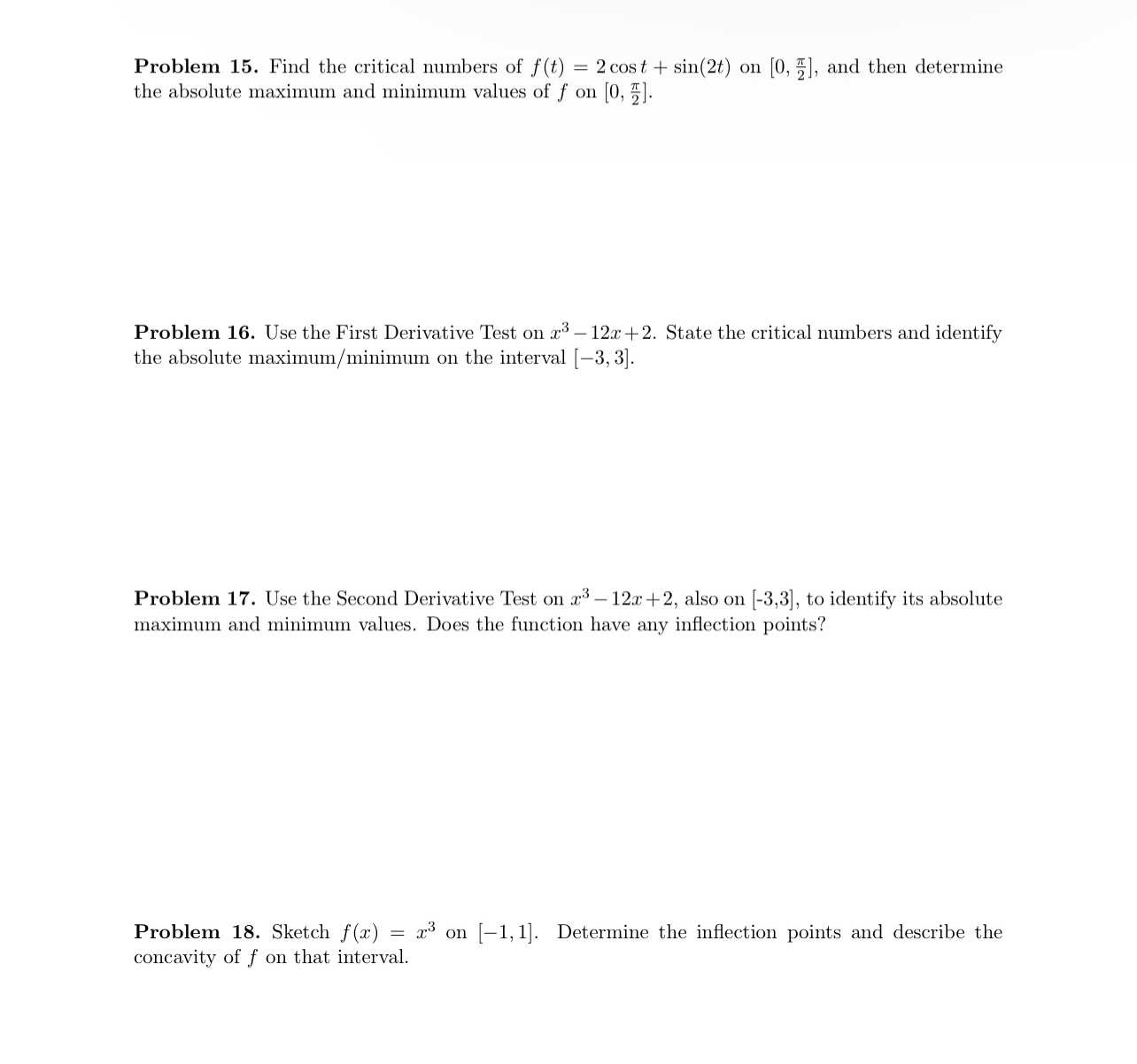 Problem 1 5 . Find the critical numbers of f ( t