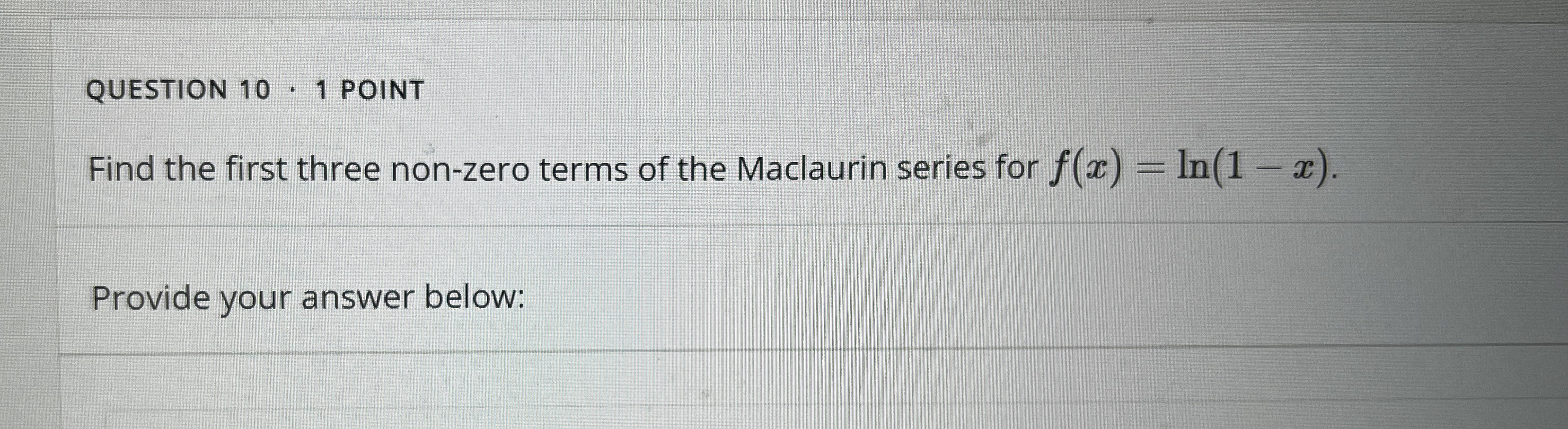 QUESTION 1 0 1 POINT Find the first three non -