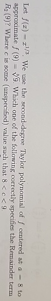 Let f ( x ) = x 1 3 . We use the second - degree