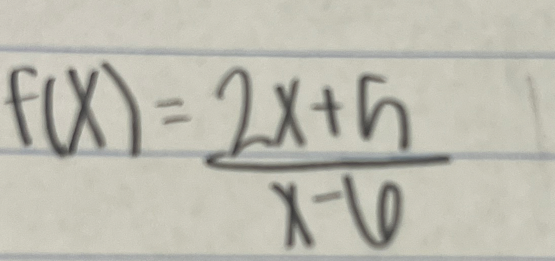 f ( x ) = 2 x + 5 x - 6 find the difference