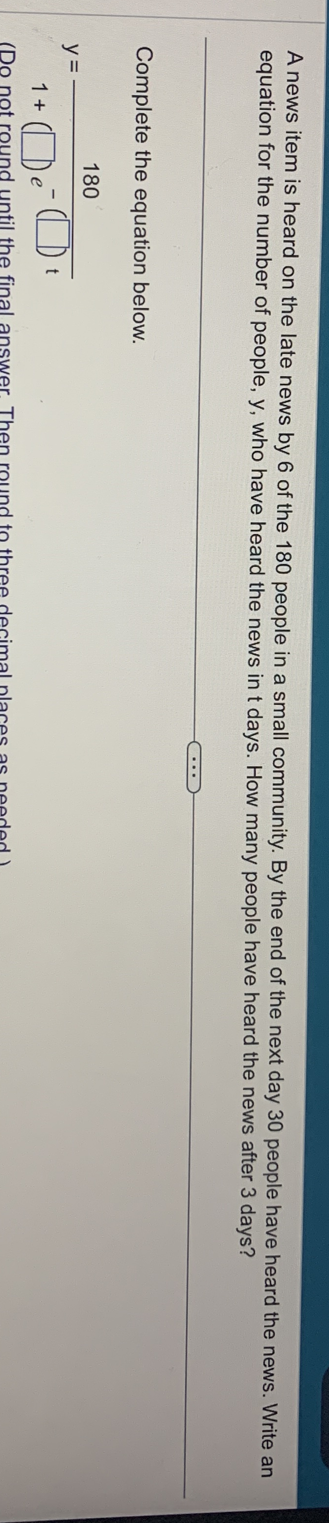 A news item is heard on the late news by 6 of the
