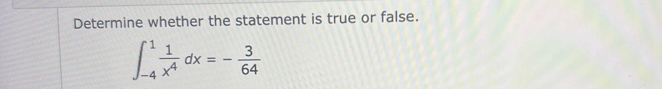 Determine whether the statement is true or false.