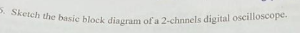 Sketch the basic block diagram of a 2 - chnnels
