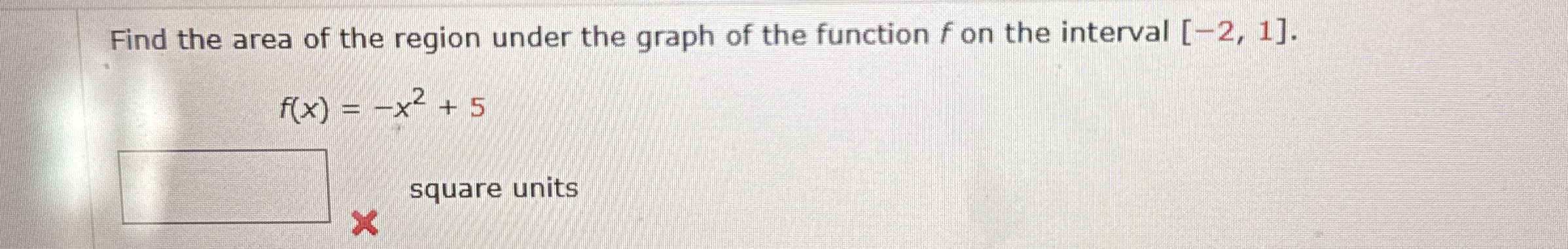 Find the area of the region under the graph of