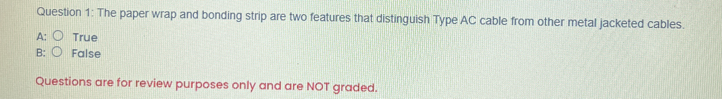 Question 1 : The paper wrap and bonding strip are