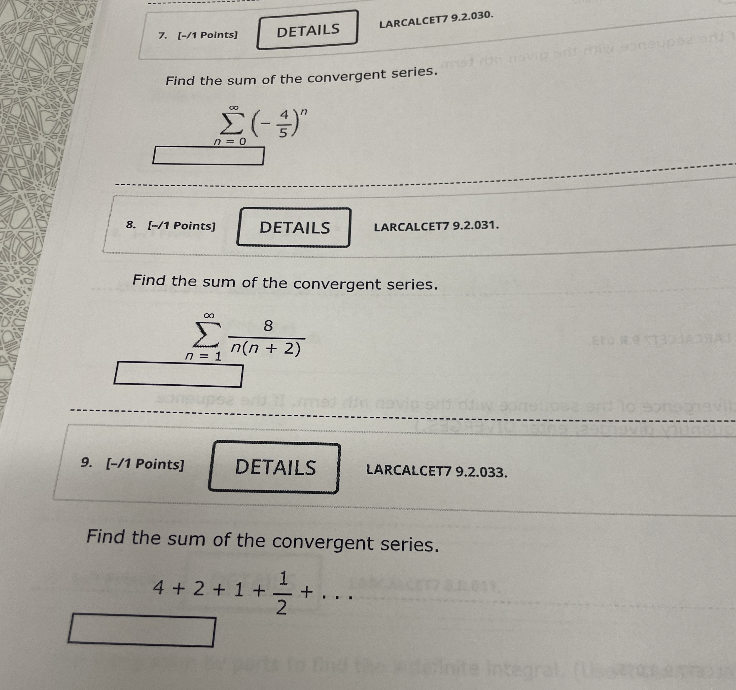 [ - / 1 Points ] LARCALCET 7 9 . 2 . 0 3 0 . Find