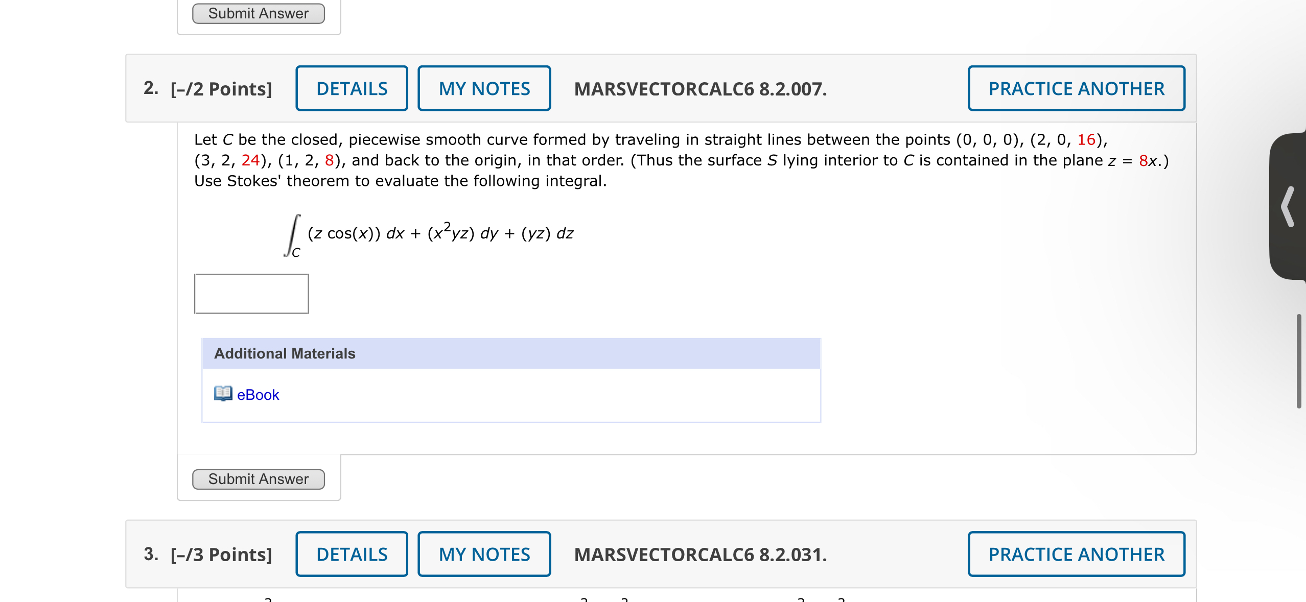 [ - / 2 Points ] MARSVECTORCALC 6 8 . 2 . 0 0 7 .