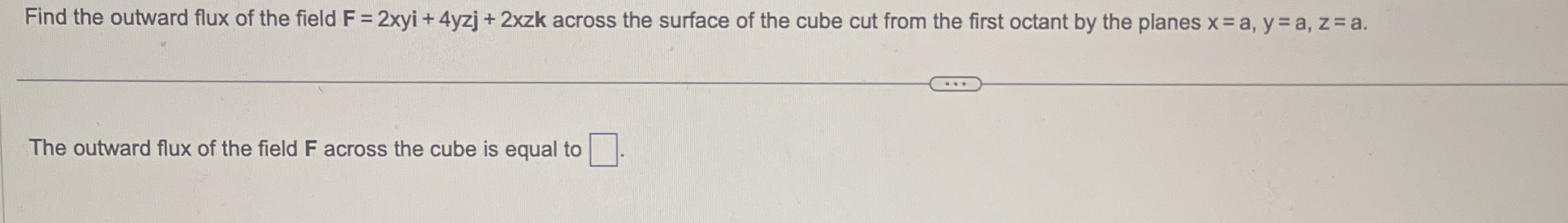 Find the outward flux of the field F = 2 xyi + 4