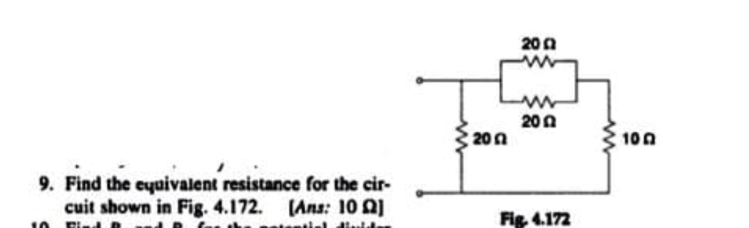 Find the equivalent resistance for the circuit