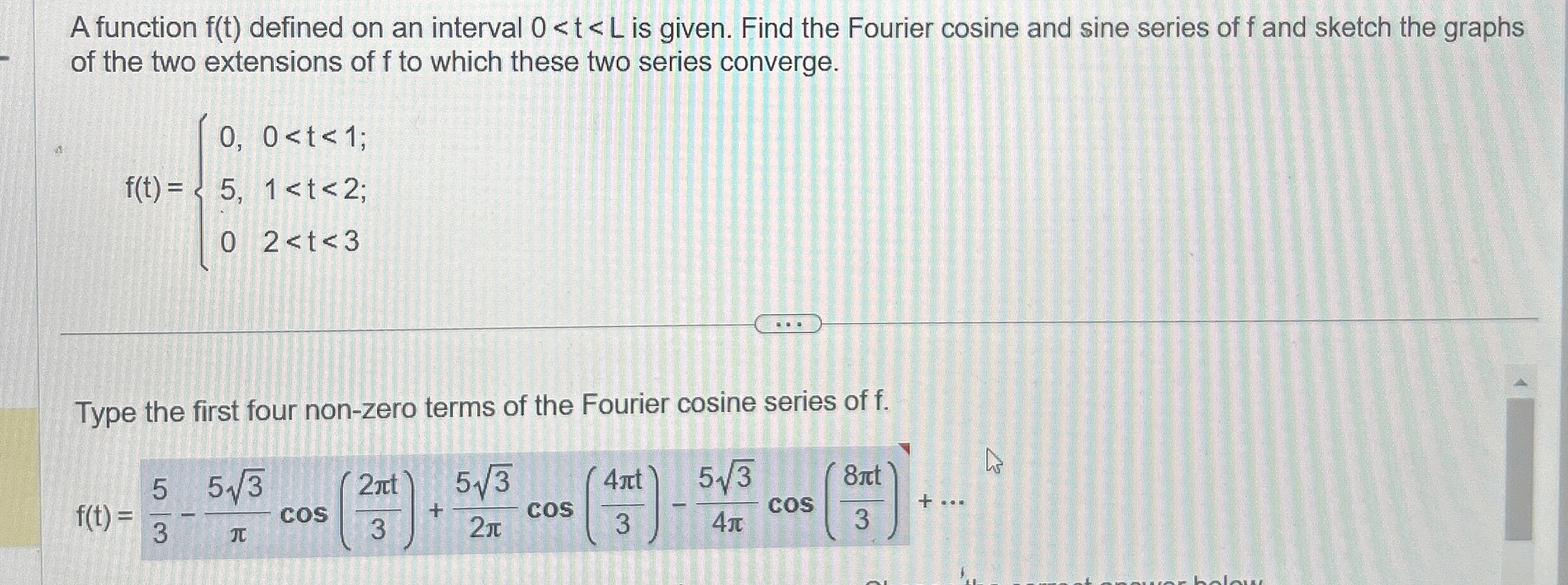 A function f ( t ) defined on an interval f f f (