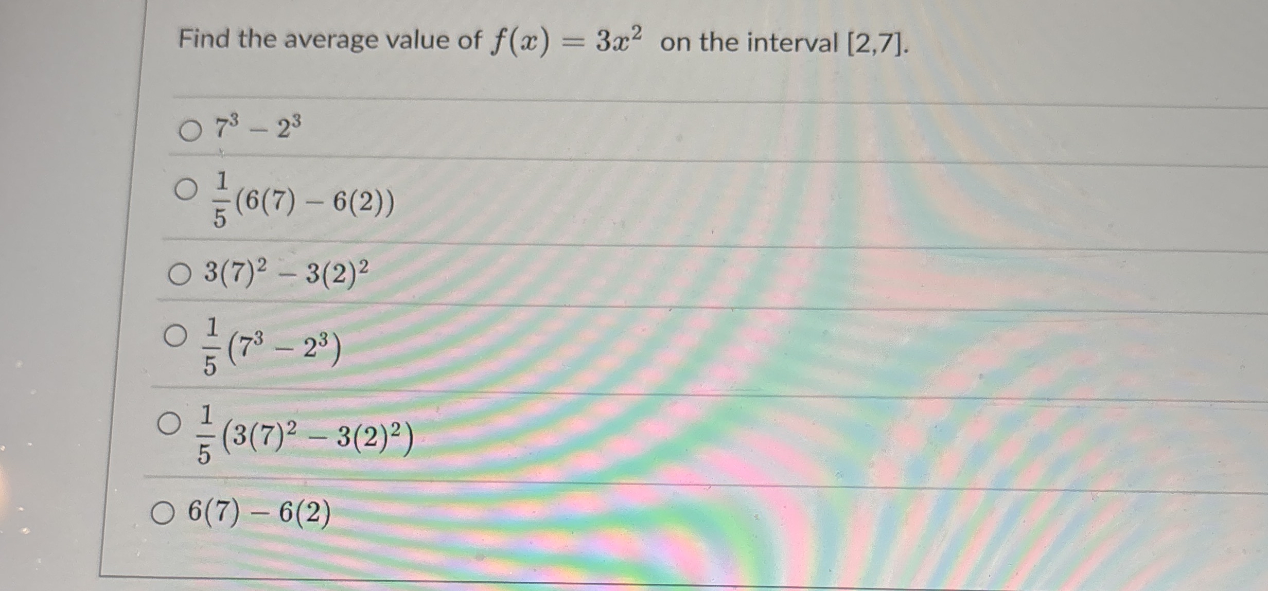Find the average value of f ( x ) = 3 x 2 on the