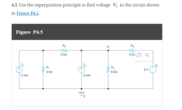 4 . 5 Use the superposition principle to find