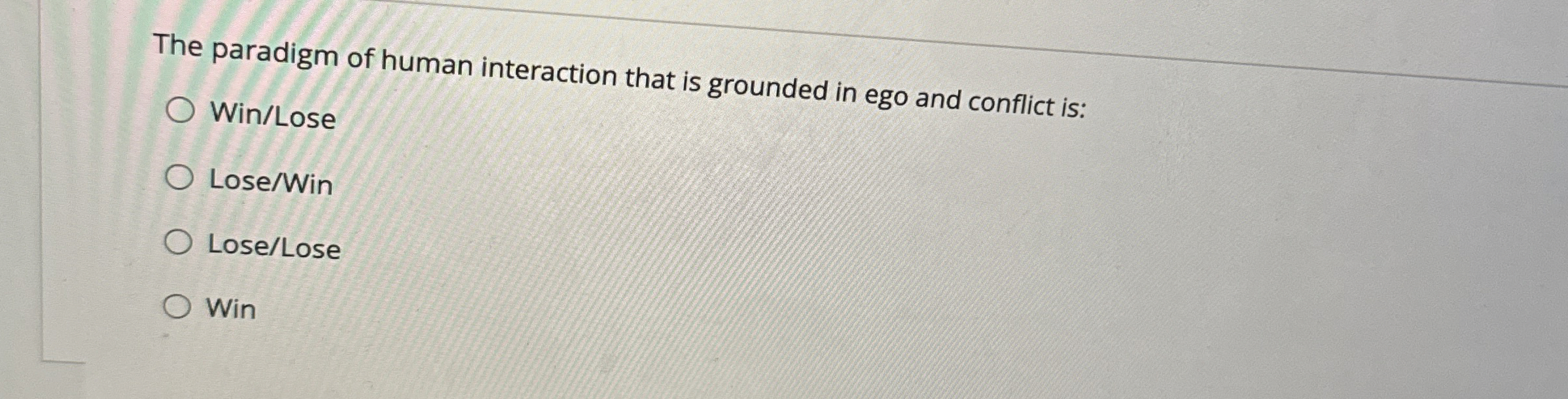 The paradigm of human interaction that is