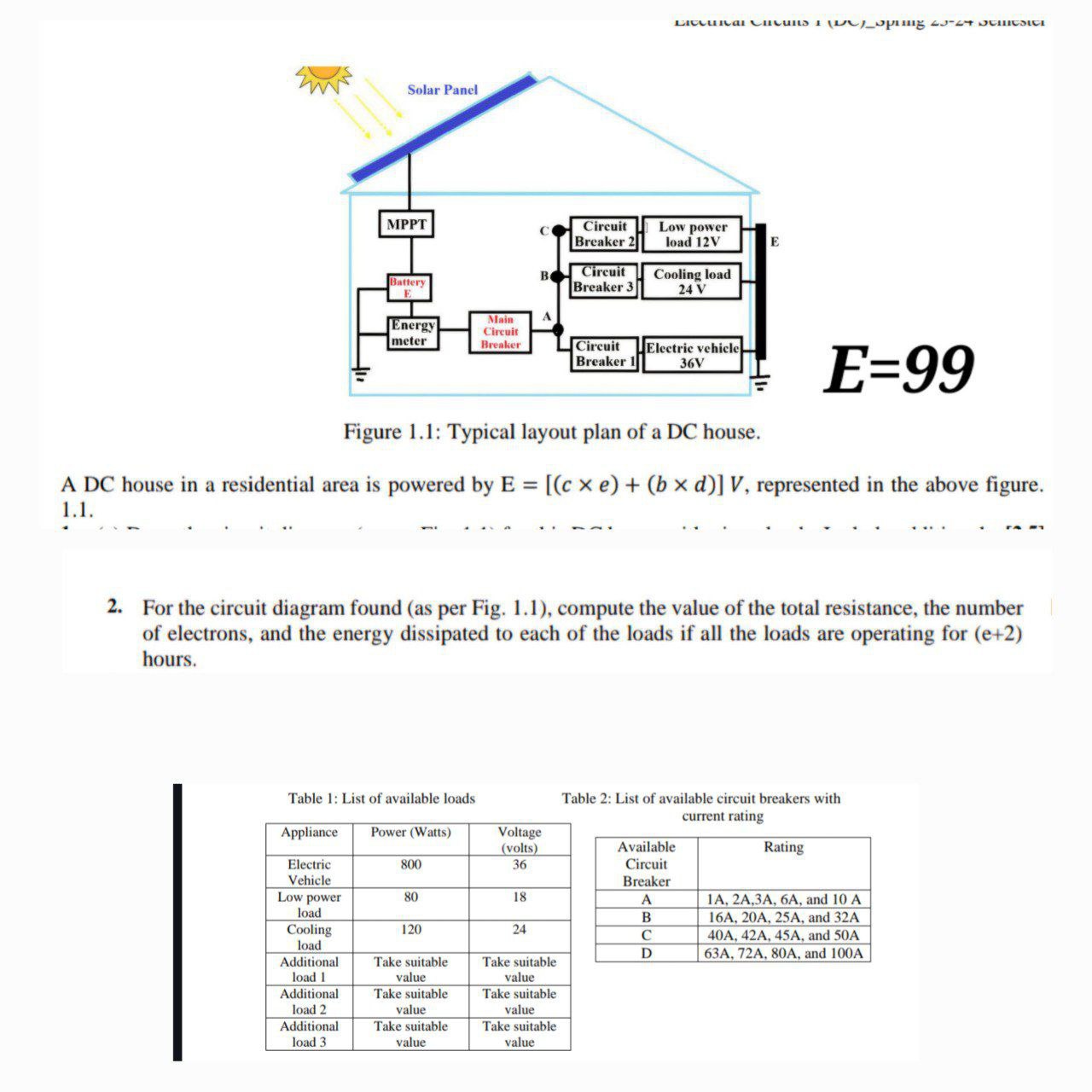 2 . For the circuit diagram found ( as per Fig. 1