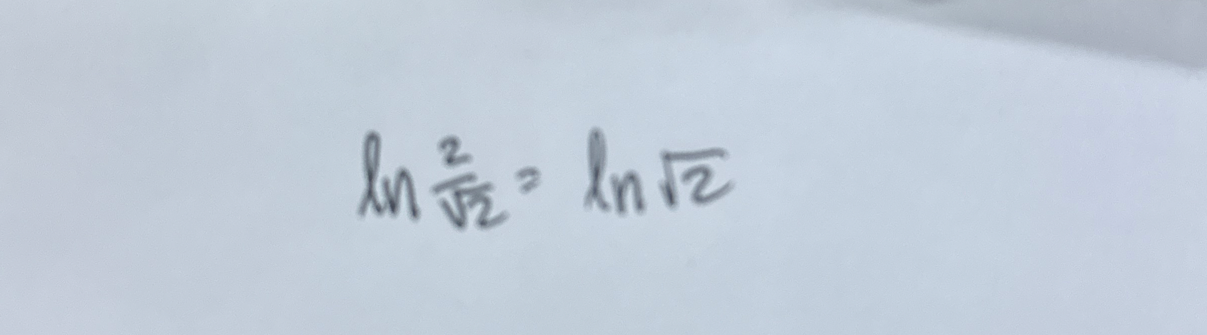 How is this statement true? l n ( 2 2 2 ) = l n 2