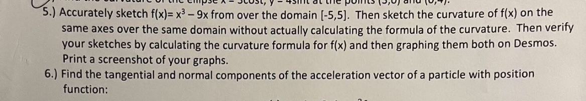 5 . ) Accurately sketch f ( x ) = x 3 - 9 x from