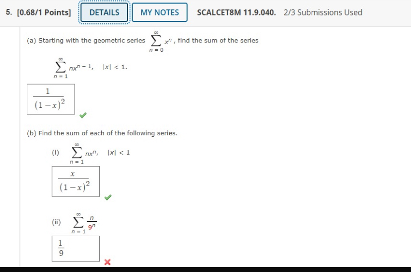 [ 0 . 6 8 / 1 Points ] SCALCET 8 M 1 1 . 9 . 0 4
