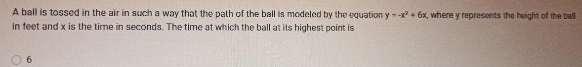 A ball is tossed in the air in such a way that