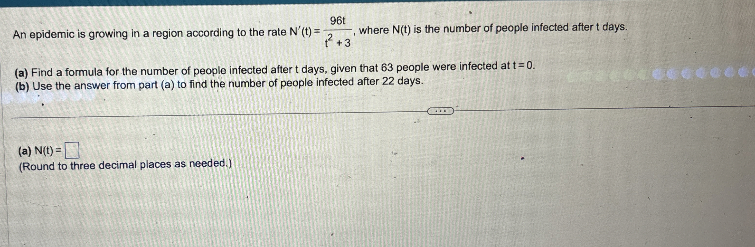 An epidemic is growing in a region according to