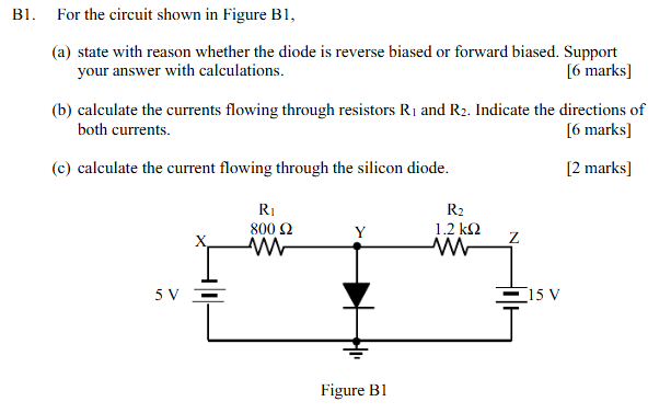 B 1 . For the circuit shown in Figure B 1 , ( a )