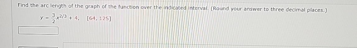 Find the arc length of the graph of the function