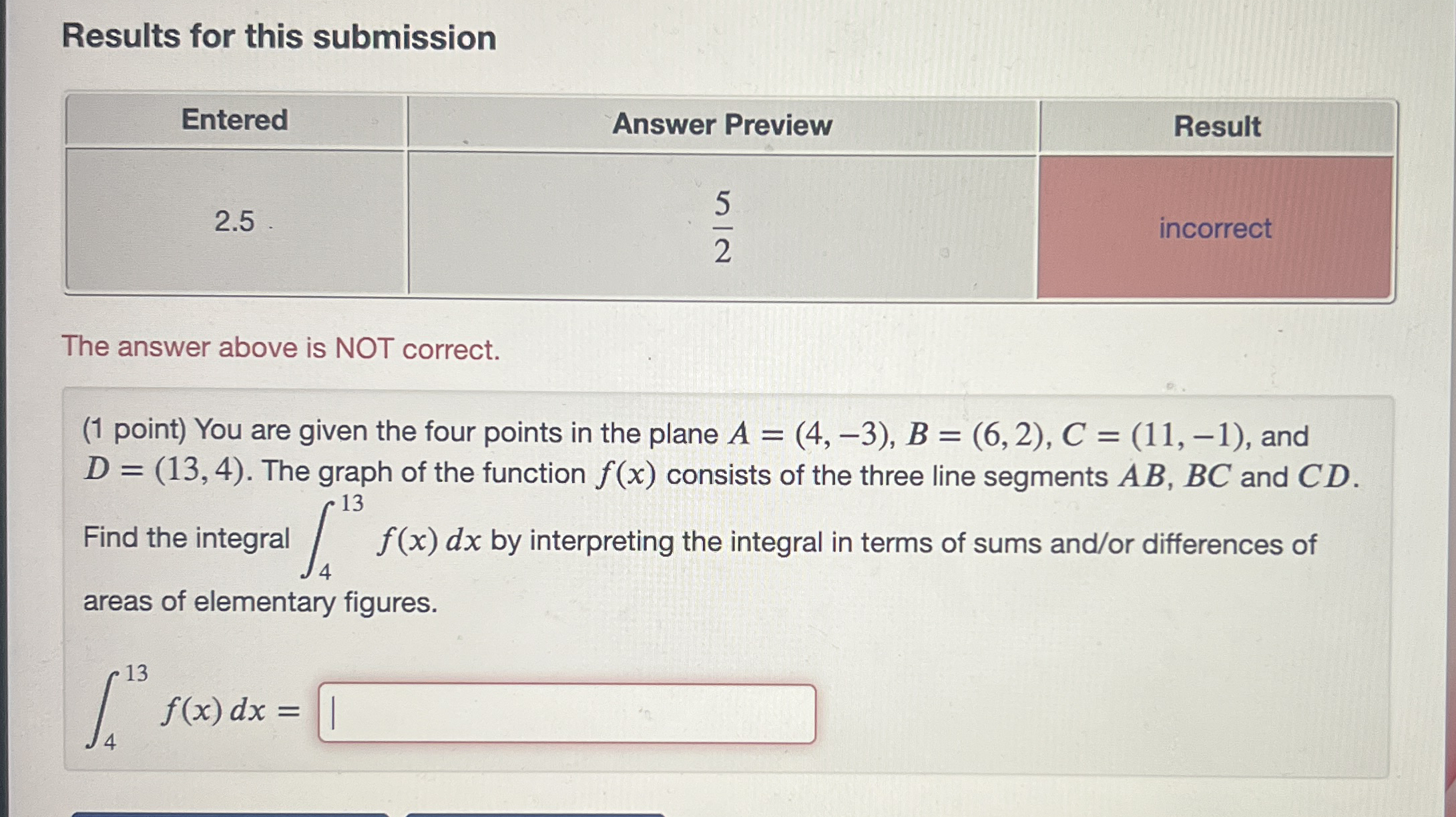 Results for this submission \ table [ [ Entered ,