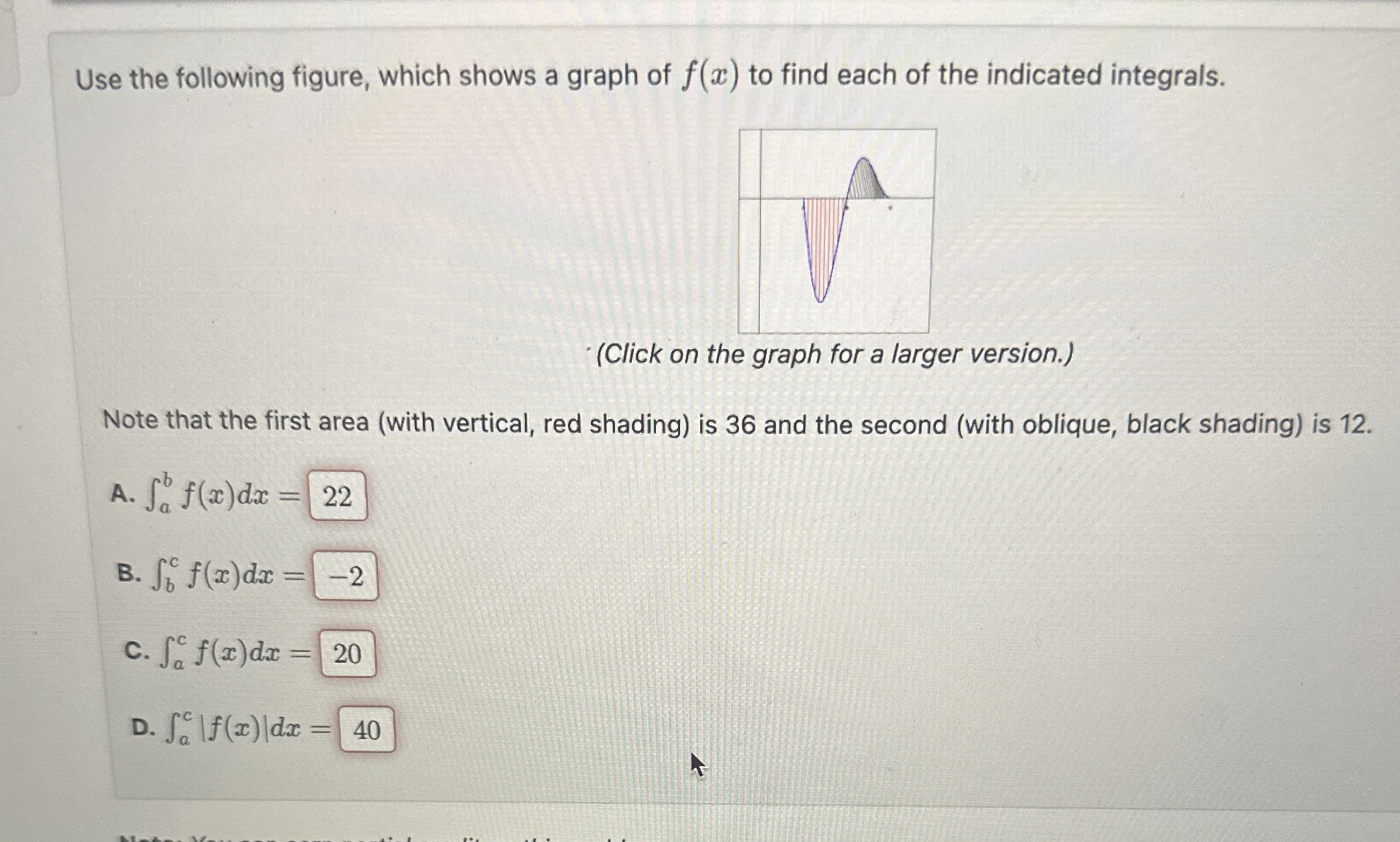 Use the following figure, which shows a graph of