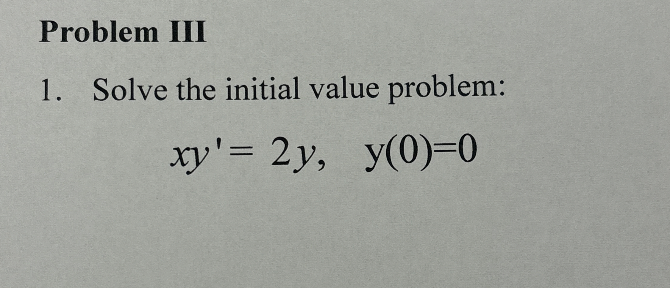 How do you solve this initial value problem for
