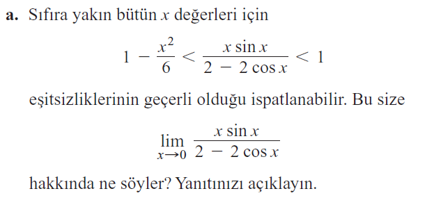 a . S f ra yak n b t n x de erleri i in 1 - x 2 6