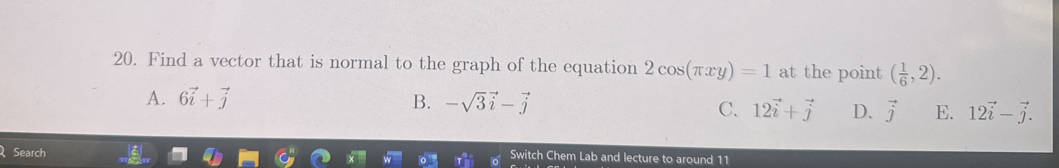 Find a vector that is normal to the graph of the