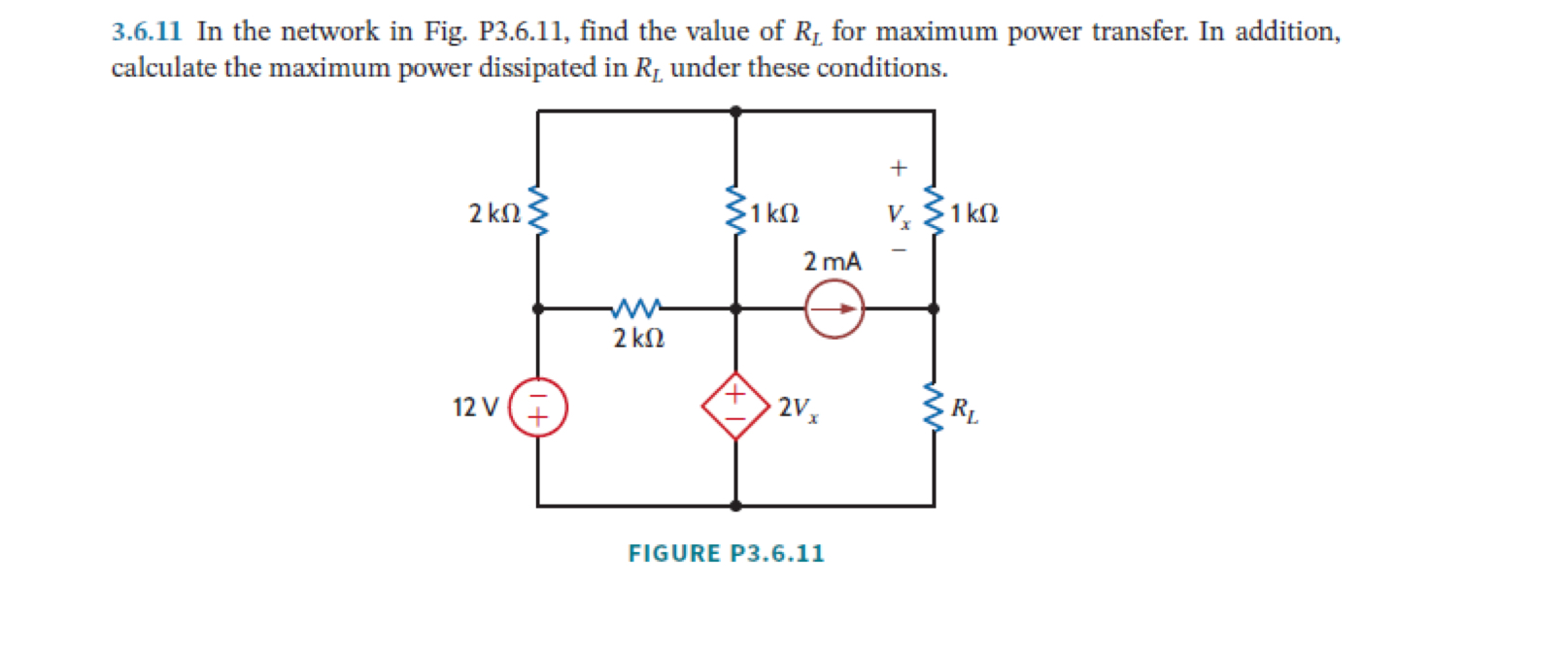 How to solve 3 . 6 . 1 1 In the network in Fig. P