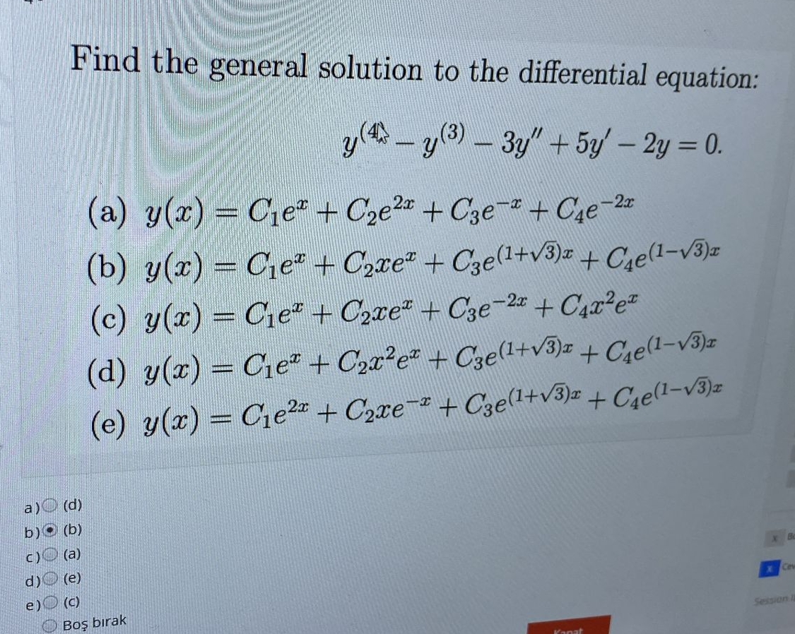 Find the general solution to the differential
