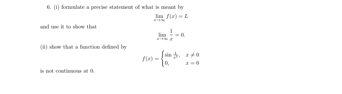 ( i ) formulate a precise statement of what is