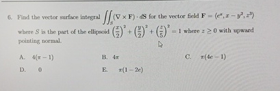 Find the vector surface integral S ( g r a d F )