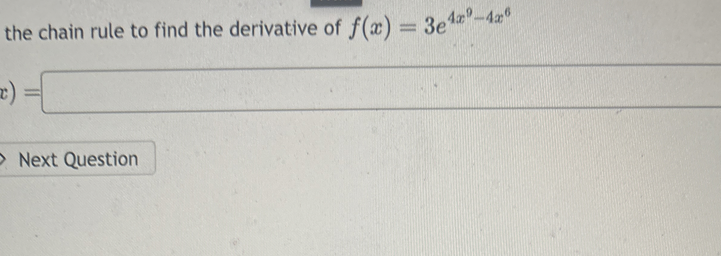 the chain rule to find the derivative of f ( x )