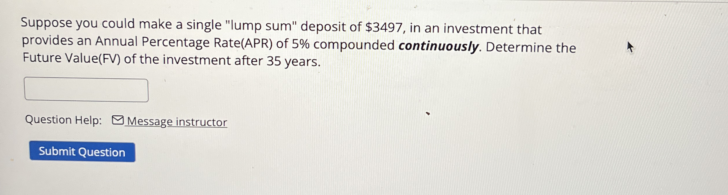 Suppose you could make a single "lump sum"