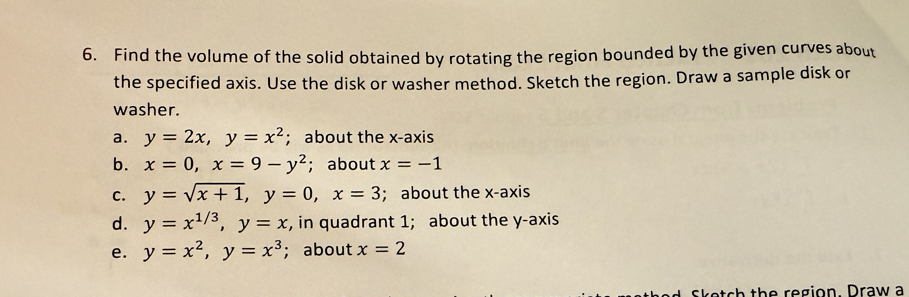 Find the volume of the solid obtained by rotating