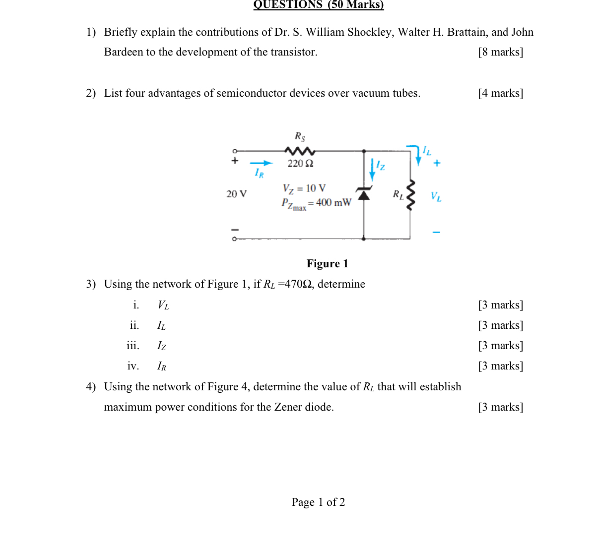 QUESTIONS ( 5 0 Marks ) Briefly explain the