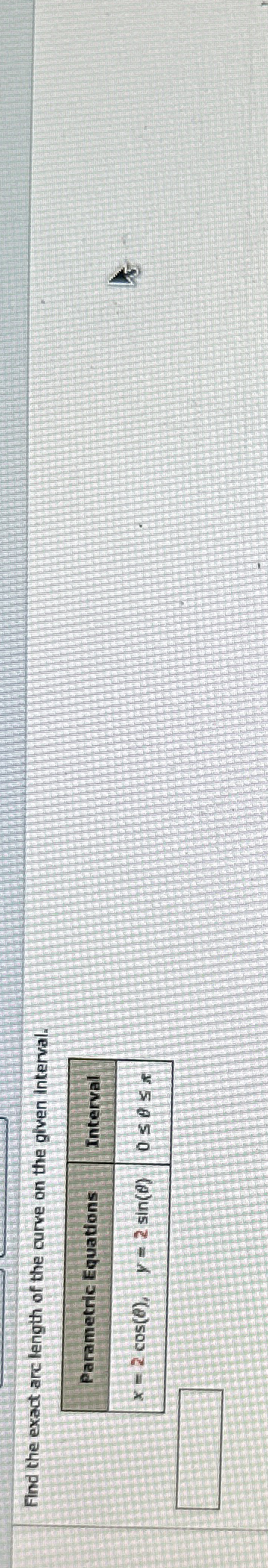 Find the exad arc length of the curve on the