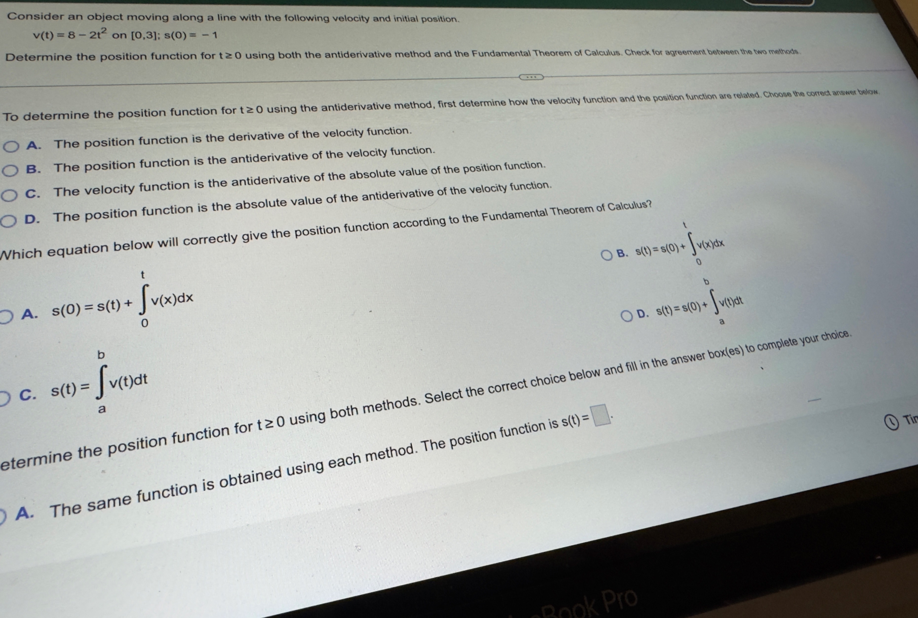 Consider an object moving along a line with the